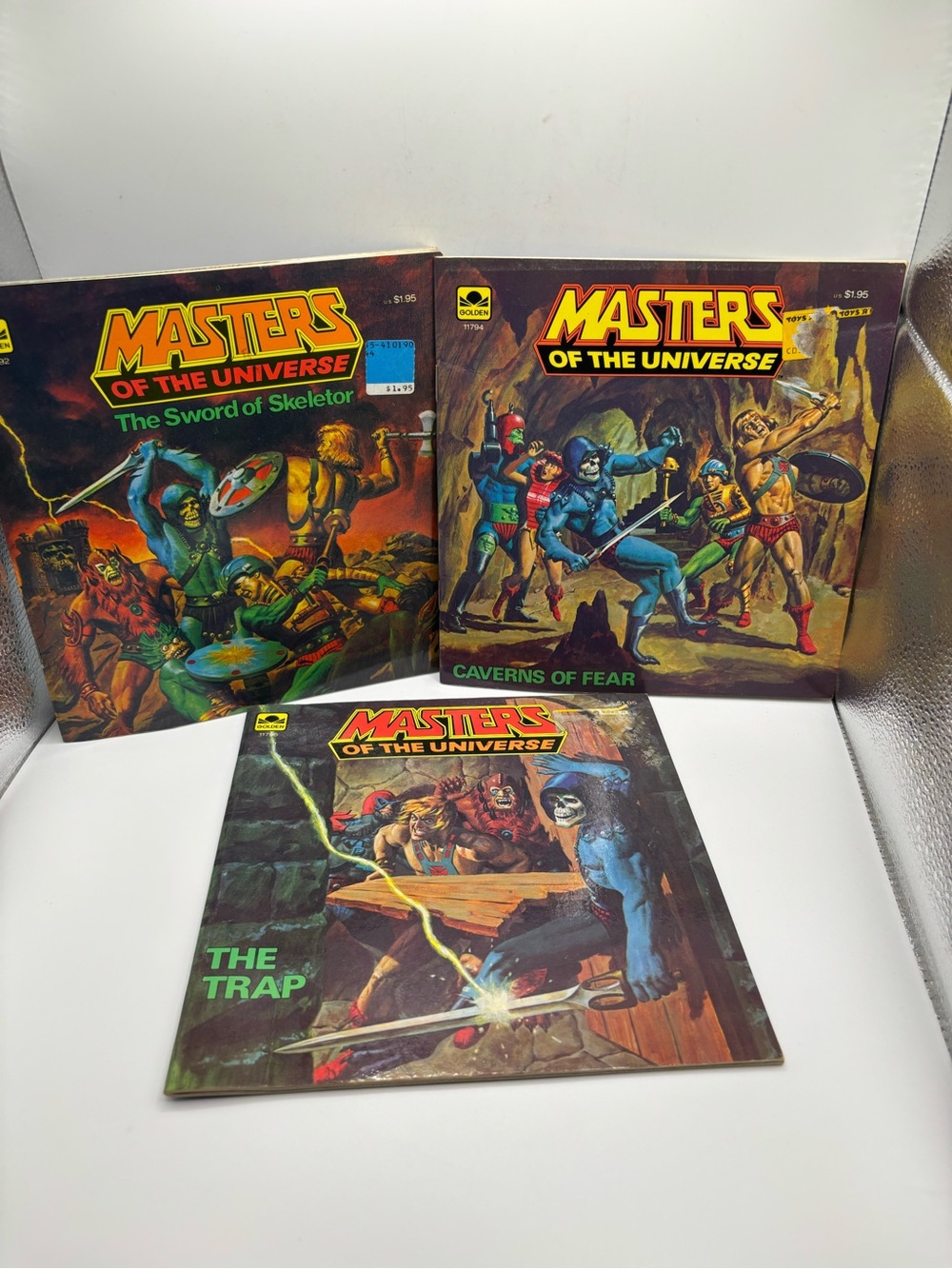 Vintage Masters Of The Universe Books Set Of 3 1983 Trap Swords Skeletor Caverns